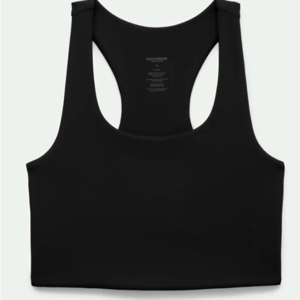 Girlfriend Collective Black Paloma Racerback Bra, Size XS, S, L, XL